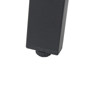 English Elm "round Faux Wood Slat Top Outdoor Dining Table 47 Inch Iron Base Patio Garden Black W3979P402407