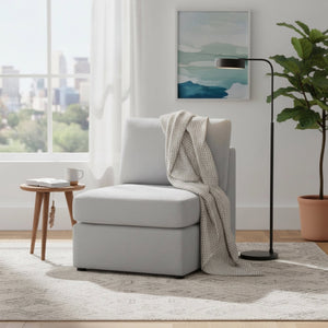 English Elm Chauncy Armless Chair - Gray Performance Upholstery, Durable Comfort For Modern Living Spaces B050P410803