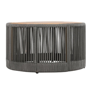 English Elm Christopher Knight Home® - Outdoor Rattan Rope & Acacia Wood Coffee Table – Stylish Weather-Resistant Patio Furniture Centerpiece N770P298632G