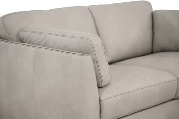 English Elm Matias Italian Genuine Leather Loveseat with Walnut Legs and Tailored Stitching B2726P496935