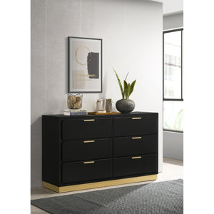 English Elm Sophia Elegant 6-Drawer Dresser With Gold Accents – Stylish Storage For Modern & Mid-Century Homes B062P353392-GIGA