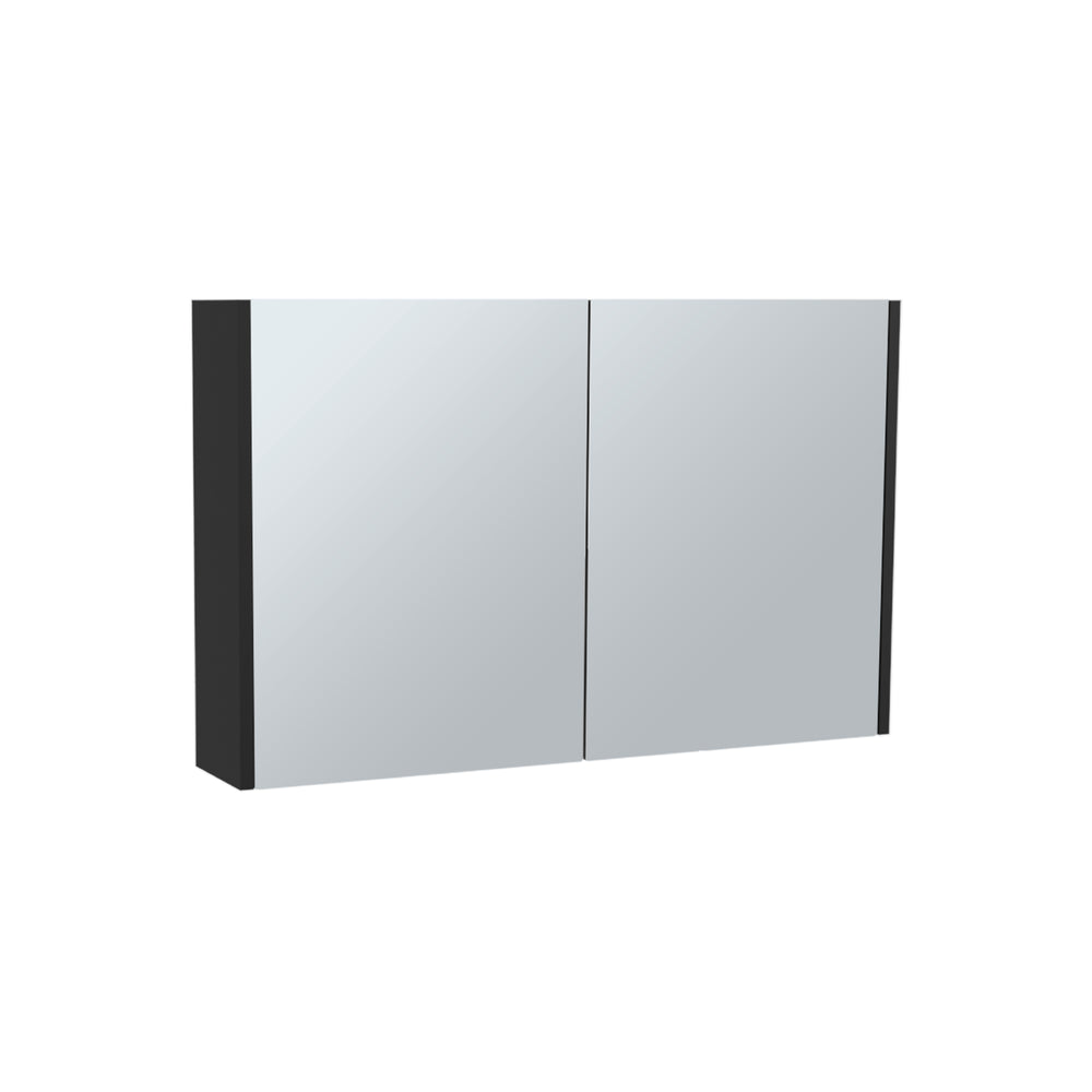 English Elm Bouti Mirrored Double Door Medicine Cabinet with Three Shelves — Wall Mount Storage for Bath & Kitchen Black 36.3 L x 24.9 W x 4.4 H B070P242494