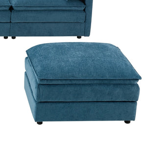 English Elm 9687aab-6 Seat Structured Upholstered Sofa for Large Family and Open Living Rooms Blue N723P243195C