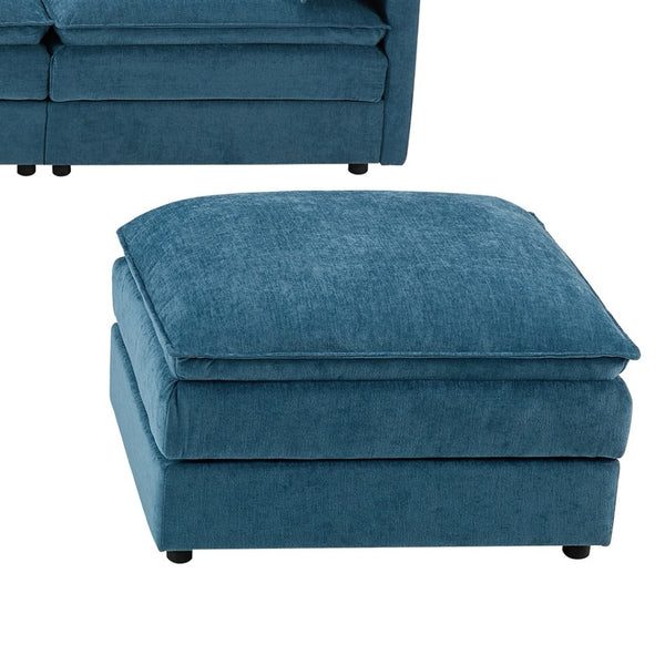 English Elm 9687aab-6 Seat Structured Upholstered Sofa for Large Family and Open Living Rooms Blue N723P243195C