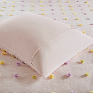 English Elm 5PCS Cotton Sateen Duvet Set Full/Queen with 300TC Printed Face, 2 Shams & 2 Decorative Pillows, Breathable Comfort Pink 22.83 L x 20.87 W x 9.84 H B035P341217