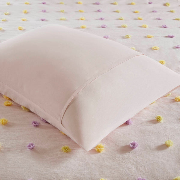 English Elm 5PCS Cotton Sateen Duvet Set Full/Queen with 300TC Printed Face, 2 Shams & 2 Decorative Pillows, Breathable Comfort Pink 22.83 L x 20.87 W x 9.84 H B035P341217