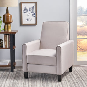 English Elm Christopher Knight Home® - Grey Linen Push Back Chair with Plush Padding, Ergonomic Recline, Breathable Fabric & Durable Frame (97) 52422.00FDGRY