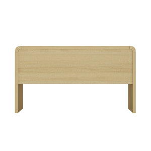 English Elm Grace 54" Oak Office Desk with 2 Drawers, Modern Rounded Corners, Metal Glam Handles, TV Stand-Friendly B365P397845