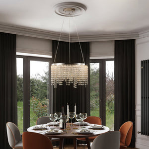 English Elm 16-inch K9 Crystal Led Chandelier Polished Chrome Selectable Warm Daylight Glow W2312P415978