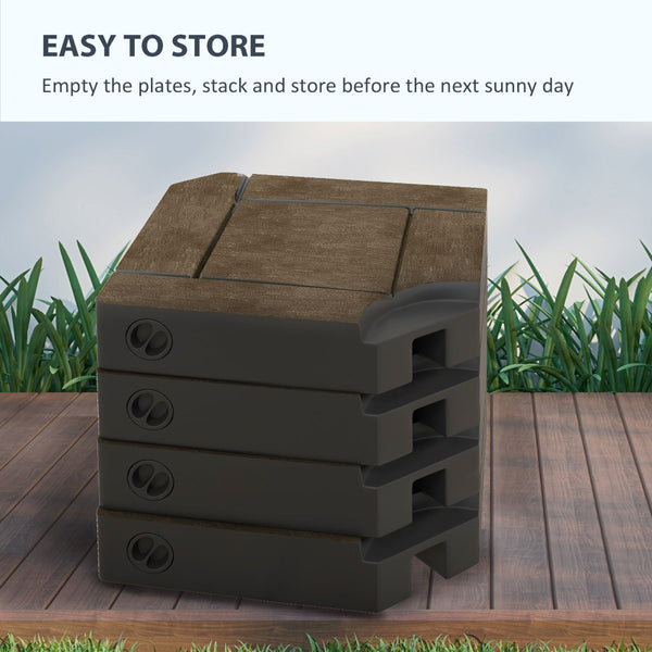 English Elm Outsunny 4 Piece Fillable Umbrella Base Weight Set - Secure Your Offset Umbrella With 175-230 Lbs Capacity! W2225P174206-GIGA