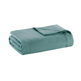 Madison Park Egyptian Cotton Casual Blanket MP51N-6431 Teal