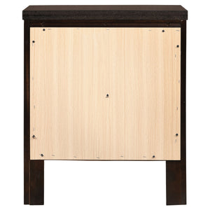 English Elm Garrett Cappuccino 2-Drawer Nightstand with Warm Espresso Accents, Sturdy Wood Frame & Timeless Style B062P331052