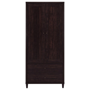 English Elm Nestor Rustic Tobacco 2-Drawer Tall Accent Cabinet with 2 Doors — Slim 72" Storage Console for Living Room B062P353488