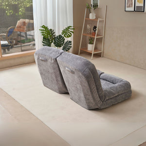 English Elm Convertible Fold-Out Double Sofa Bed with Thick Cushioning, Adjustable Backrest & Space-Saving Design Gray W244S00004