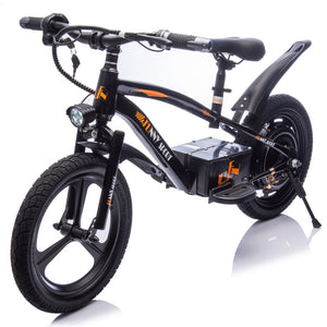 English Elm 24v Kids Electric Dirt Bike 300w Motor 16in Pneumatic Tires Adjustable Seat Ages 5 to 12 Black W1578P335442