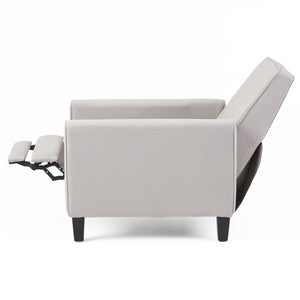 English Elm Christopher Knight Home® - Grey Linen Push Back Chair with Plush Padding, Ergonomic Recline, Breathable Fabric & Durable Frame (97) 52422.00FDGRY