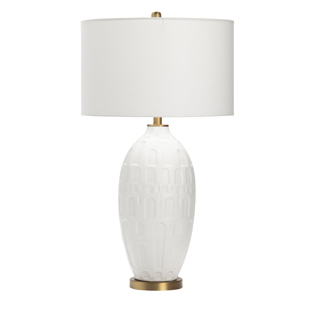 Crestview Collection Contemporary Table Lamp - Elegant Ceramic Design With Gold Base & Linen Shade For Modern Spaces   Cvap2574