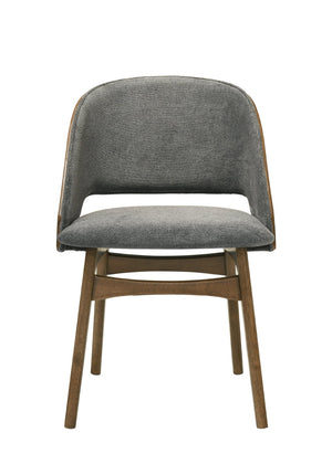 English Elm Delmon Upholstered Dining Chair Set of 2 Dark Walnut Wood Frame Contemporary B2726P440909