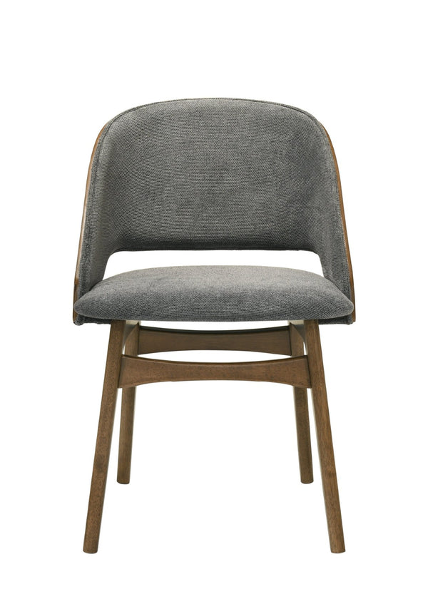 English Elm Delmon Upholstered Dining Chair Set of 2 Dark Walnut Wood Frame Contemporary B2726P440909