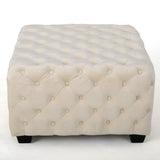 Christopher Knight Home® - Noble House - Jaymee Modern Glam Button Tufted Velvet Ottoman