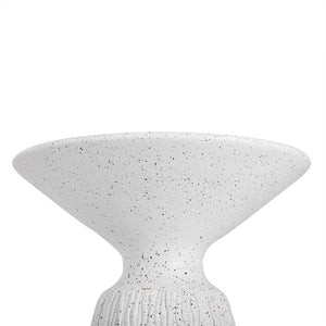 English Elm Outdoor Mgo Speckled Pedestal Side Table Retro Bohemian Accent for Patio or Living Room N765P382571W
