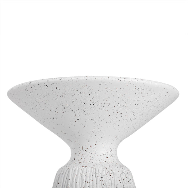 English Elm Outdoor Mgo Speckled Pedestal Side Table Retro Bohemian Accent for Patio or Living Room N765P382571W