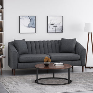 English Elm Christopher Knight Home® - 66957.00Achar_66957.00Bchar Contemporary 3-Seater Sofa In Charcoal - Plush Comfort & Modern Design! N771P202640N_N771P202649N
