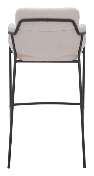 Marcel Barstool - Set of 2 Cream 109667 Zuo Modern