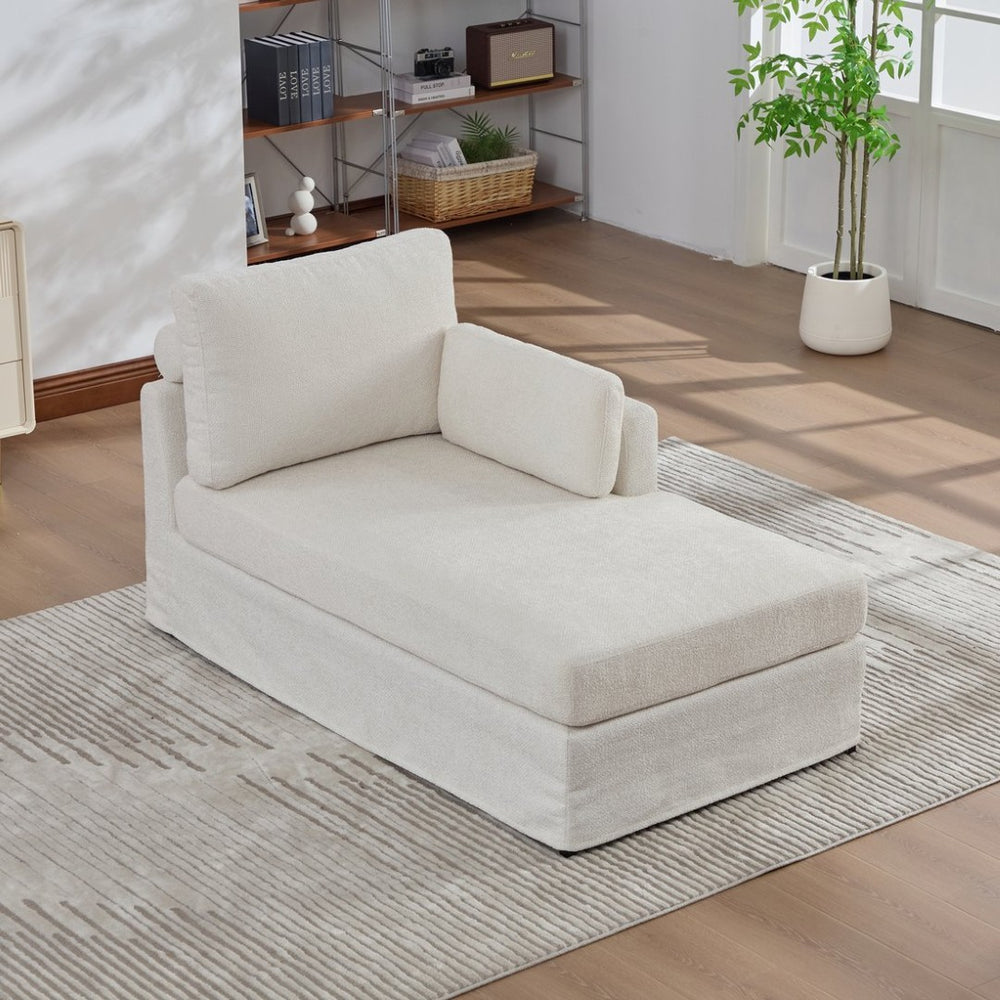 English Elm 31.69" Modular Chenille Sofa Bed with Pocketed Springs for Studio or Bedroom Use W3189P438356