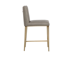Sunpan WILBUR Counter Stool - Ivanhoe Mineral Faux Leather with Steel Legs, Modern Comfort & Style 112521