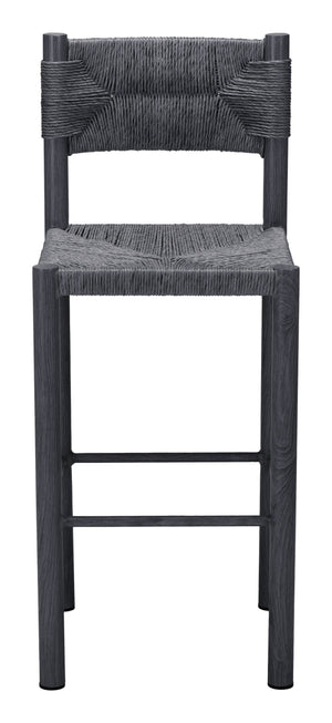 Zuo Modern Iska Barstool Set Of 2 - Modern Aluminum Design For Stylish Outdoor Patios And Bars Black Aluminum 704157-zuo-modern