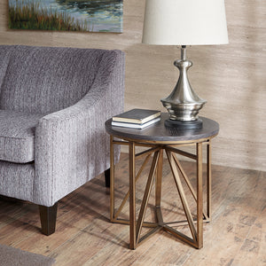 Madison Park Madison Mid-Century End Table MP120-0175 Antique Bronze