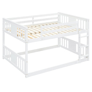 English Elm Full Over Bunk Bed Pine Frame Gray Finish Kids Guest Room Sleep Solution LT100207AAK