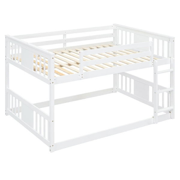 English Elm Full Over Bunk Bed Pine Frame Gray Finish Kids Guest Room Sleep Solution LT100207AAK