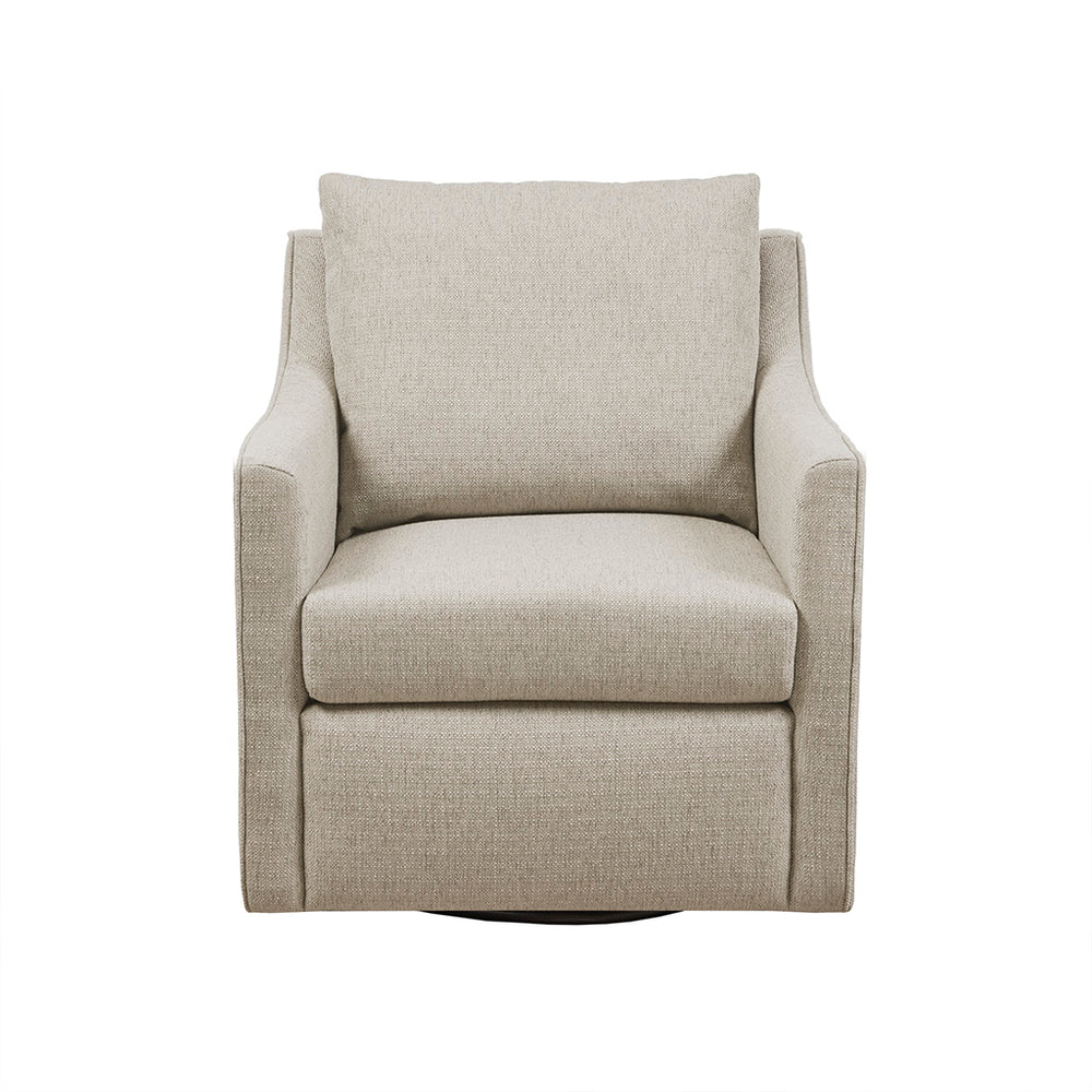 JLA Home Martha Stewart - Swivel Bedford Collection Armchair with 360° Rotation, Removable Cushions, Durable Upholstery, Tailored Design MT103-1208