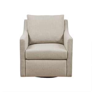 JLA Home Martha Stewart - Swivel Bedford Collection Armchair with 360° Rotation, Removable Cushions, Durable Upholstery, Tailored Design MT103-1208