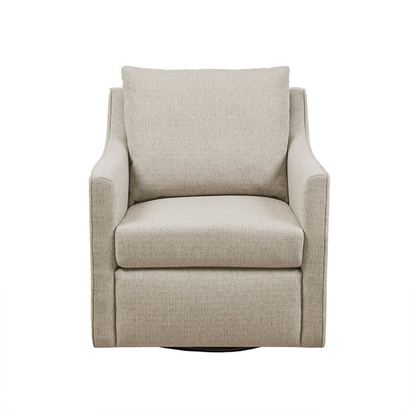 JLA Home Martha Stewart - Swivel Bedford Collection Armchair with 360° Rotation, Removable Cushions, Durable Upholstery, Tailored Design MT103-1208