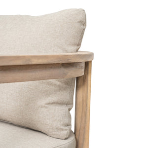 English Elm Christopher Knight Home® - Abaco Acacia Outdoor Barstool Set of 2 with Removable Gray Cushions, Rustic Curved Back Support Beige,Light White N775P294071G