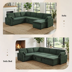 English Elm Swivel Barrel Accent Chair Chenille Tufted Round Club Seat for Living Room Lounge Green N719S002380F