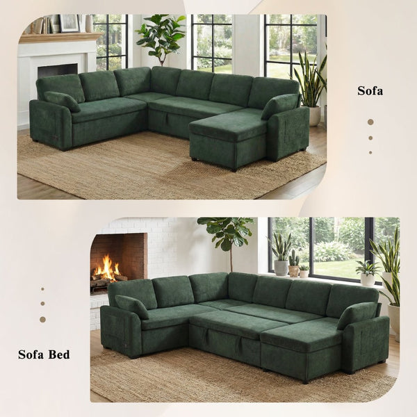 English Elm Swivel Barrel Accent Chair Chenille Tufted Round Club Seat for Living Room Lounge Green N719S002380F