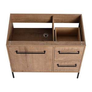 English Elm 36" Freestanding Vanity with Integrated Resin Sink Soft Close Drawers Modern Bath W999P405130