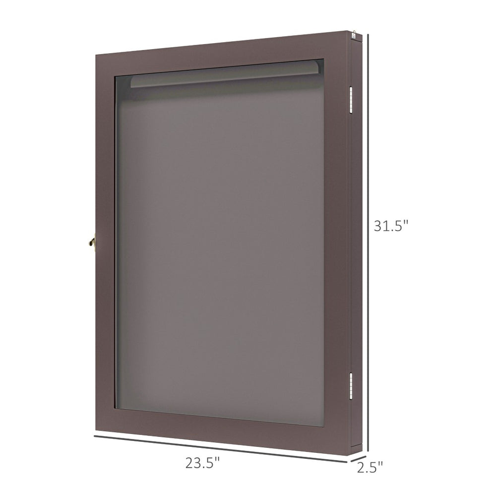 English Elm Convenient Sports Jersey Shadow Box Cherry Mdf Frame Uv Acrylic Wall Display Case T3971P430570