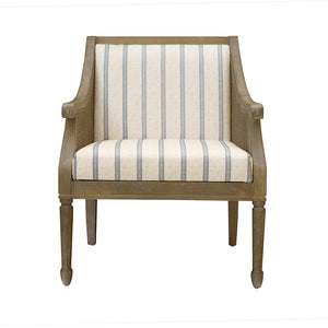 JLA Home Martha Stewart - Accent Armchair with Woven Cane Track Arms, Turned Legs & Plush Upholstery for Farmhouse Charm Beige MT100-0018