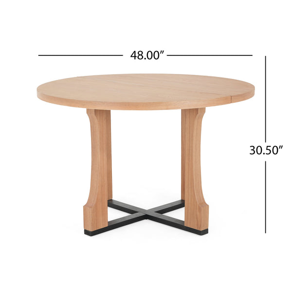 English Elm Christopher Knight Home® - 48" Round Dining Table - Timeless Farmhouse Charm For Cozy Spaces, Seats 4, Durable & Stylish Design N771P240936K