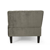 Christopher Knight Home® - Noble House - Weymouth Contemporary Channel Stitch Velvet Settee, Gray