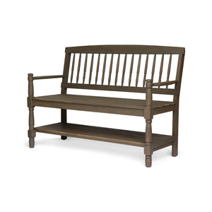 English Elm Christopher Knight Home® - Imperial Bench - Elegant Acacia Wood Storage Seat With Distressed Gray Finish For Home & Entryway 62539.00SGRY