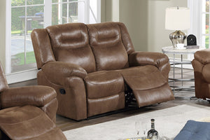 English Elm Modern Power Reclining Loveseat Brown Leatherette Usb Charging Pillow Arms Living Room B011P466598