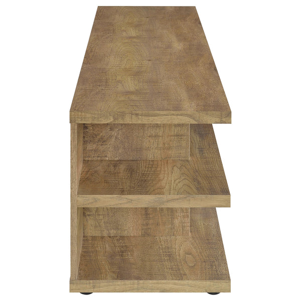 English Elm Starnes 78-inch 2-tier TV Stand with Cord Management Open Shelves Modern Engineered Wood Design Mango color B062P375412