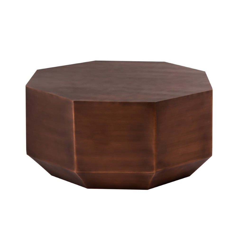 Pasargad Home Dorian Copper Finish Coffee Table - Modern Geometric Design For Chic Living Spaces Copper Iron Prr-021