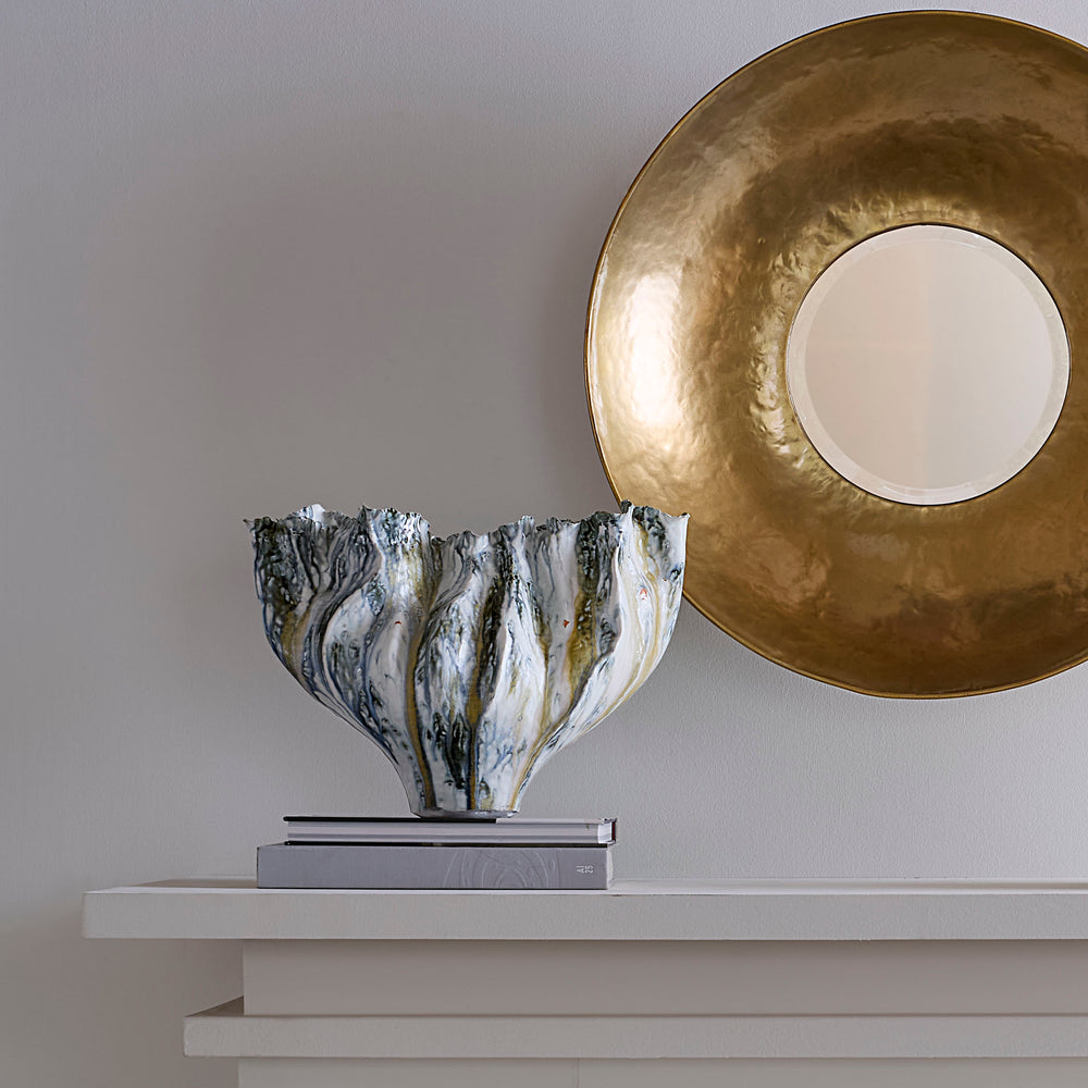 Jamie Young Co. Beluga Ceramic Decorative Vase Blue Ceramic 7belu-vabl